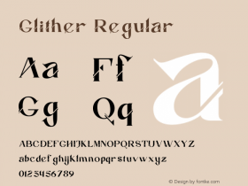 Glither-Regular Version 1.000 Font Sample