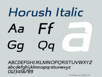 Horush Italic 1.000图片样张