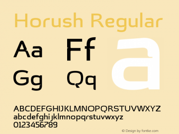 Horush 1.000 Font Sample