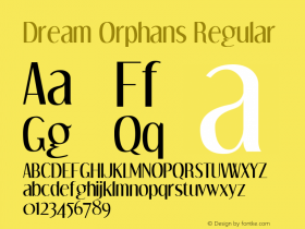 Dream Orphans Regular OTF 4.000;PS 001.001;Core 1.0.29图片样张