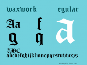 waxwork DEMO Regular 1.1 DEMO $5 Font Sample