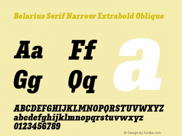 Belarius Serif Narrow Eb Oblique Version 1.001图片样张