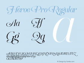 Heroe Pro 1.000 Font Sample