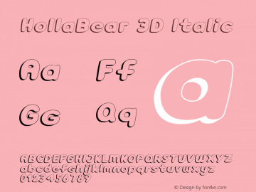 HollaBear 3D Italic 1.000图片样张