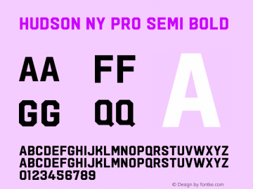 Hudson NY Pro Semi Bold 1.080 Font Sample