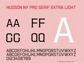 Hudson NY Pro Serif Extra Light 1.080 Font Sample