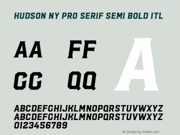 Hudson NY Pro Serif Semi Bold Itl 1.080图片样张