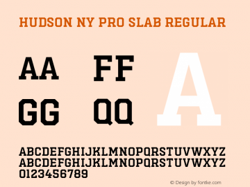 Hudson NY Pro Slab 1.055 Font Sample