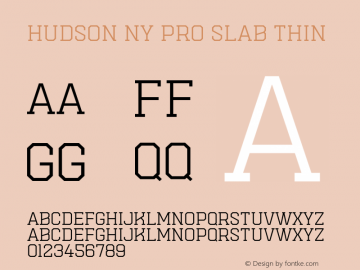 Hudson NY Pro Slab Thin 1.055 Font Sample