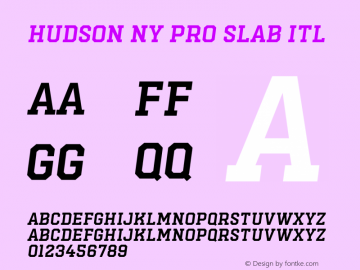 Hudson NY Pro Slab Itl 1.055 Font Sample