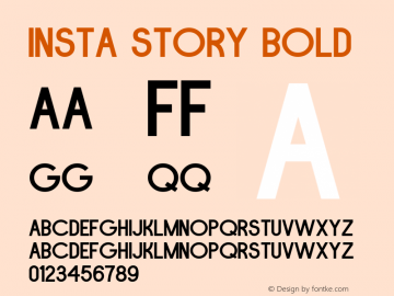 Insta Story Bold 1.00 Font Sample