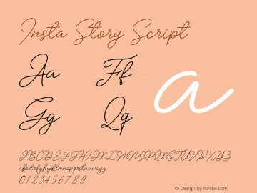 Insta Story Script 1.00 Font Sample
