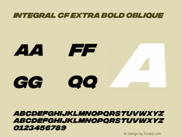 Integral CF Extra Bold Oblique 1.200图片样张