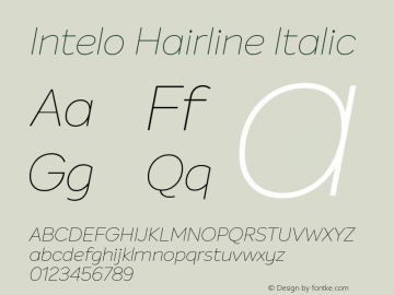 Intelo Hairline Italic 1.000图片样张