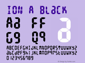 ION A Black 1.000 Font Sample