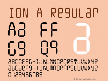 ION A 1.000 Font Sample
