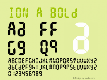 ION A Bold 1.000 Font Sample