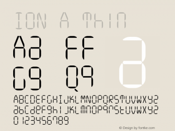 ION A Thin 1.000 Font Sample