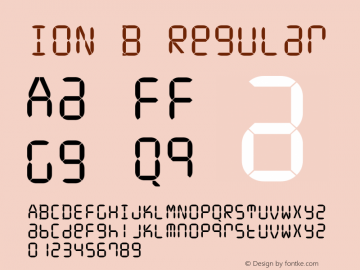 ION B 1.000 Font Sample