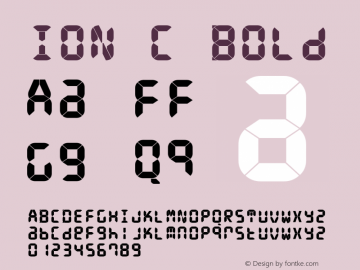 ION C Bold 1.000 Font Sample