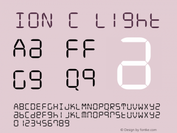 ION C Light 1.000 Font Sample