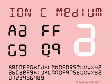 ION C Medium 1.000 Font Sample