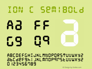 ION C SemiBold 1.000 Font Sample