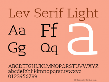 Lev Serif Light Version 1.002图片样张