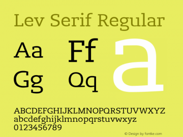 Lev Serif Regular Version 1.002图片样张