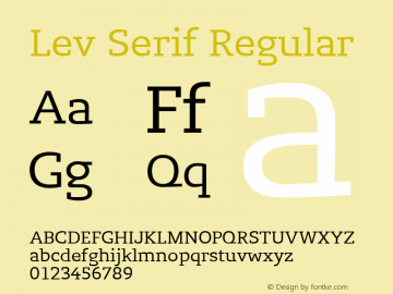 Lev Serif Regular Version 1.002图片样张