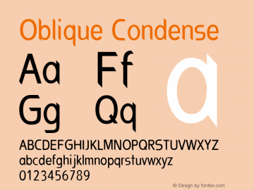 Oblique Condense Version 1.000图片样张