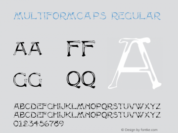 MultiformCaps Regular Unknown Font Sample