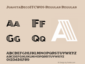 Juanita Deco ITC W01 Regular Version 1.101 Font Sample