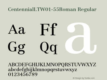 Centennial LT W01 55 Roman Version 1.00图片样张