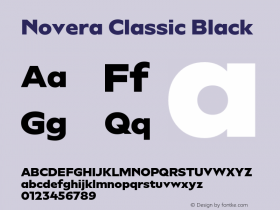 Novera-ClassicBlack Version 1.000;PS 001.000;hotconv 1.0.88;makeotf.lib2.5.64775 Font Sample