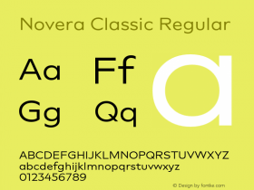 Novera-ClassicRegular Version 1.000;PS 001.000;hotconv 1.0.88;makeotf.lib2.5.64775 Font Sample