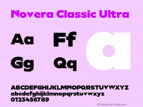 Novera-ClassicUltra Version 1.000;PS 001.000;hotconv 1.0.88;makeotf.lib2.5.64775 Font Sample