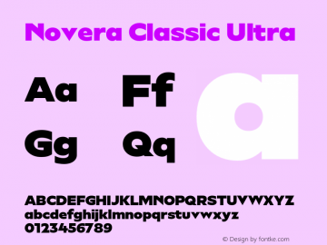 Novera-ClassicUltra Version 1.000;PS 001.000;hotconv 1.0.88;makeotf.lib2.5.64775 Font Sample