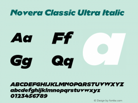 Novera-ClassicUltraItalic Version 1.000;PS 001.000;hotconv 1.0.88;makeotf.lib2.5.64775图片样张