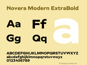 Novera-ModernExtraBold Version 1.000;PS 001.000;hotconv 1.0.88;makeotf.lib2.5.64775 Font Sample