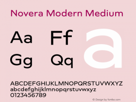 Novera-ModernMedium Version 1.000;PS 001.000;hotconv 1.0.88;makeotf.lib2.5.64775 Font Sample