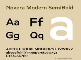 Novera-ModernSemiBold Version 1.000;PS 001.000;hotconv 1.0.88;makeotf.lib2.5.64775 Font Sample