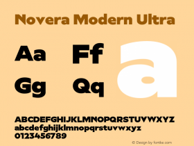 Novera-ModernUltra Version 1.000;PS 001.000;hotconv 1.0.88;makeotf.lib2.5.64775 Font Sample