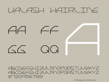 Kalash Hairline 1.002 Font Sample