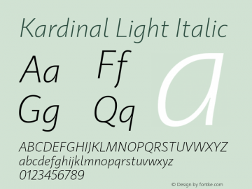 Kardinal Light Italic 2.000图片样张