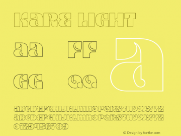 Kare Light 1.000 2009 initial release Font Sample