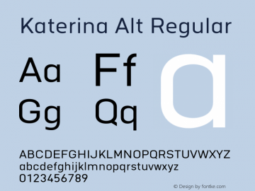 Katerina Alt 1.000 Font Sample