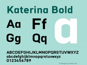 Katerina Bold 1.000 Font Sample