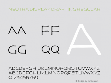 Neutra Display Drafting Regular OTF 1.500;PS 001.000;Core 1.0.29 Font Sample