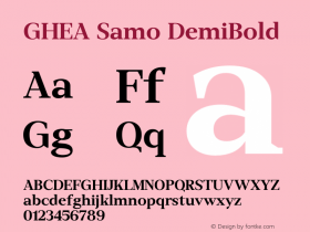 GHEA Samo DemiBold Version 1.000; wf-rip Font Sample